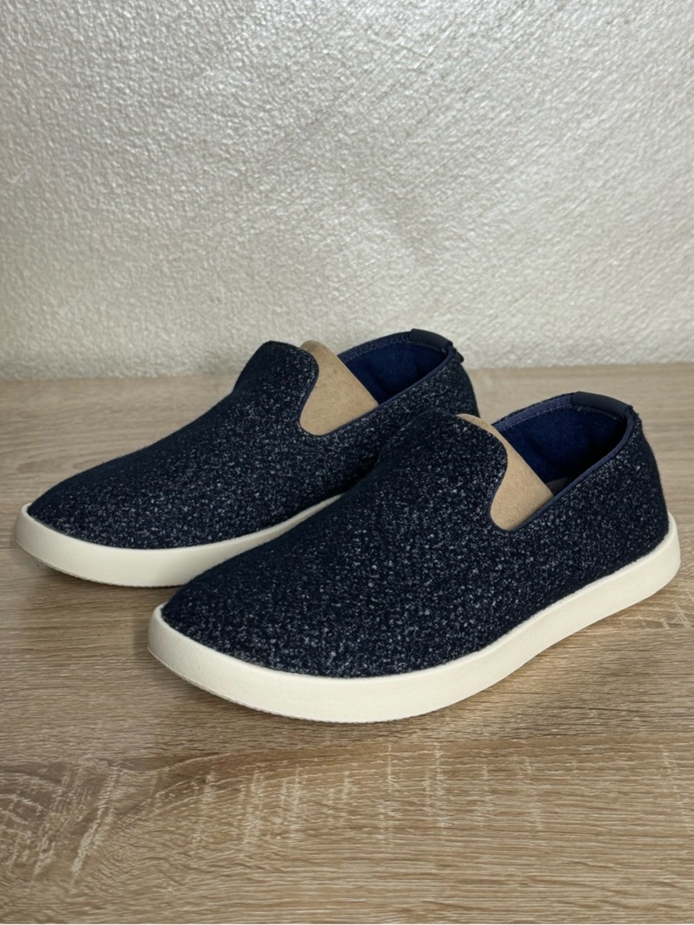 Allbirds Women Size 5 Wool Loungers Blue Ridge(White) Soft Merino Wool Slip On